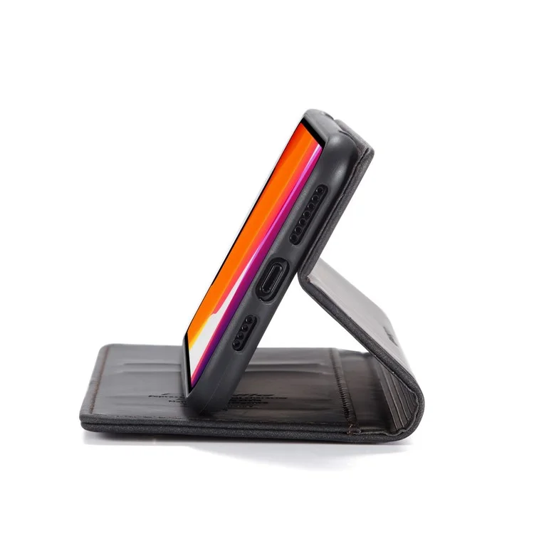 CASEME 013 Series Auto-absorbed Leather Wallet Case for iPhone 11 Pro 5.8-inch (2019) - Black
