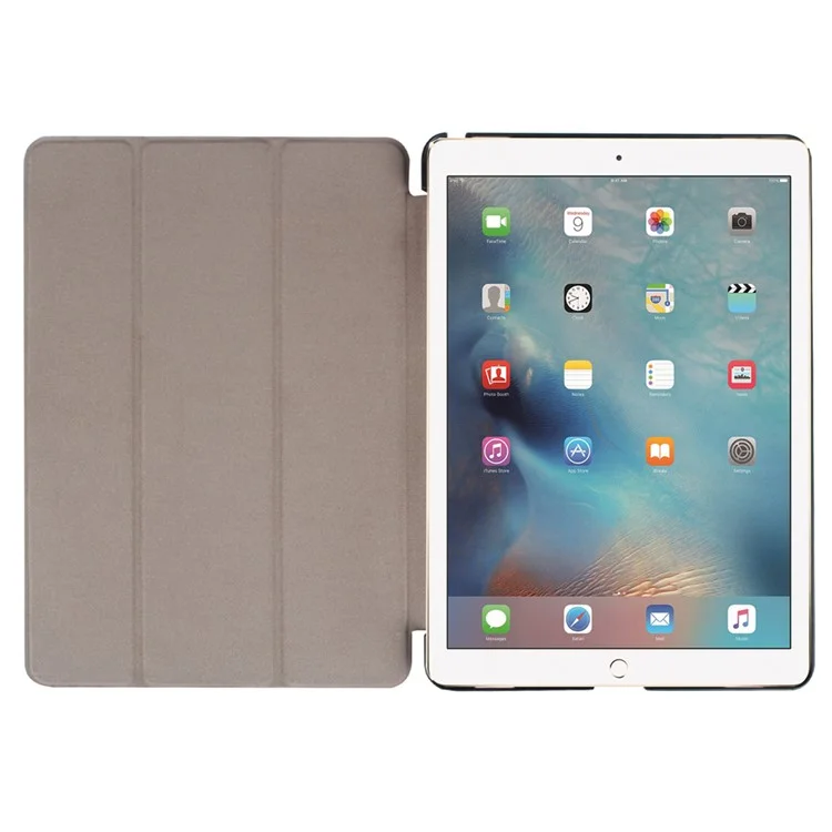 Tri-fold Stand Leather Tablet Cover Case for iPad Pro 9.7 inch - Black