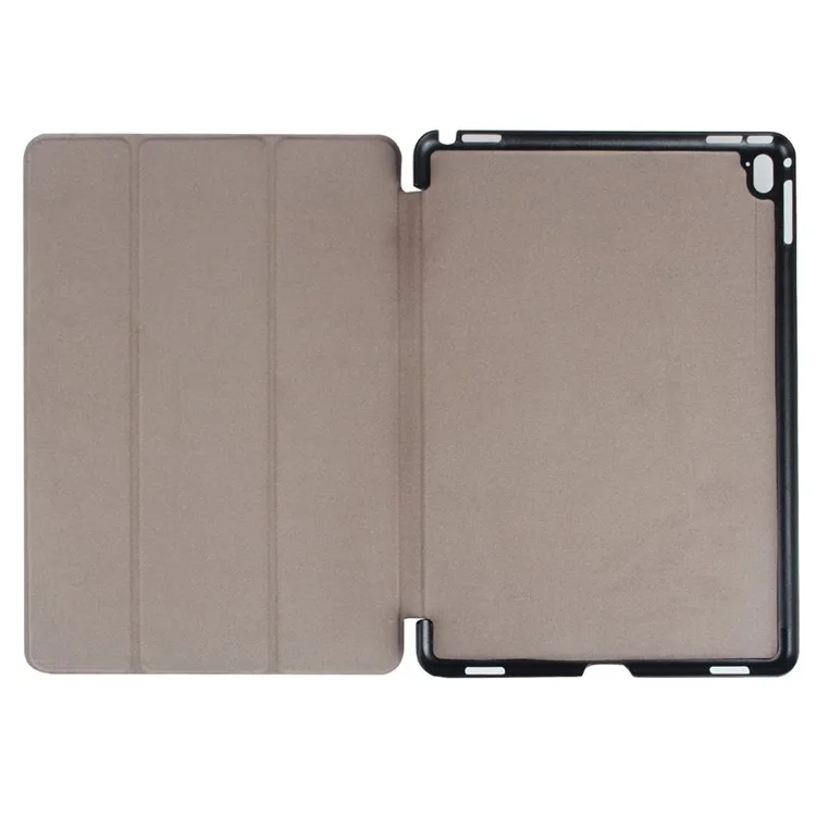 Tri-fold Stand Leather Tablet Cover Case for iPad Pro 9.7 inch - Black