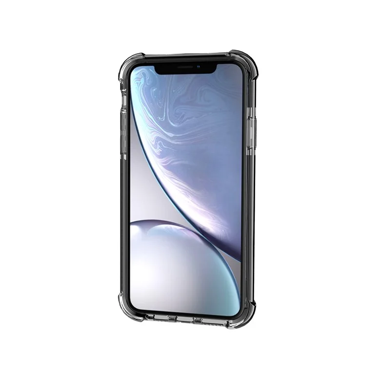 Per iPhone 11 6.1 pollici Clear Anti-Yellow Shock Absorption Acrylic Protective Phone Case - Nero