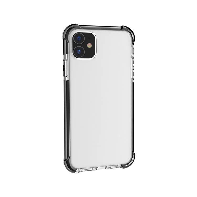 For iPhone 11 6.1 inch Clear Anti-Yellow Shock Absorption Acrylic Protective Phone Case - Grey