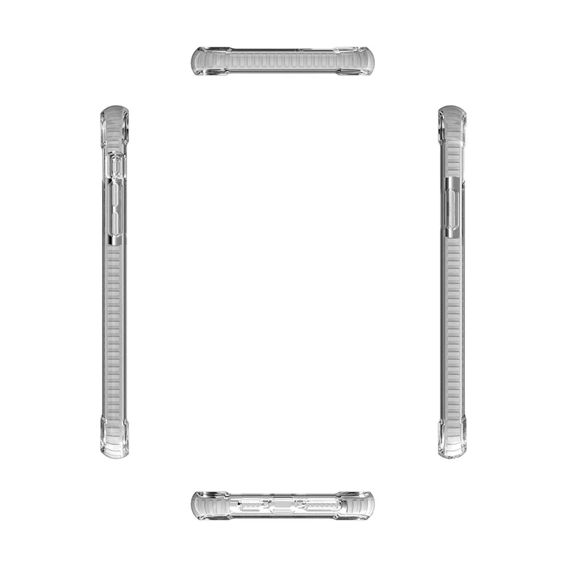 For iPhone 11 6.1 inch Clear Anti-Yellow Shock Absorption Acrylic Protective Phone Case - White