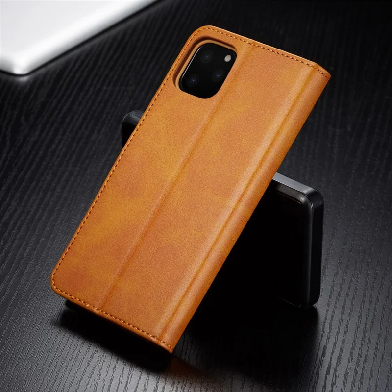 LC.imeeke PU Leather Protective Flip Wallet Case for iPhone 11 Pro 5.8-inch (2019) - Brown