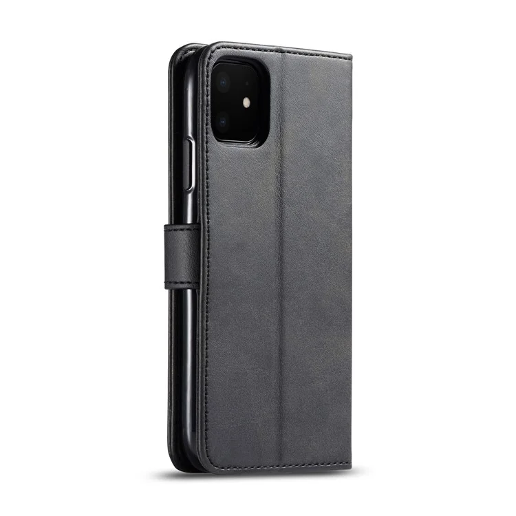 LC.imeeke PU Leder Schutzklappengeldbeutel Hülle für iPhone 11 6.1-Zoll (2019) mit verstellbarem, faltbarem Ständer-Design - Schwarz