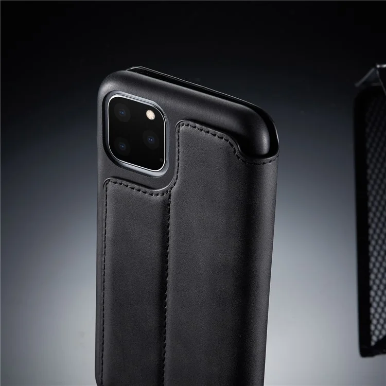 Lc. Shell de Cuero de Estilo Retro de Imeeke Con Soporte Para Tarjetas Para Iphone 11 Pro 5.8 Pulgadas (2019) - Negro