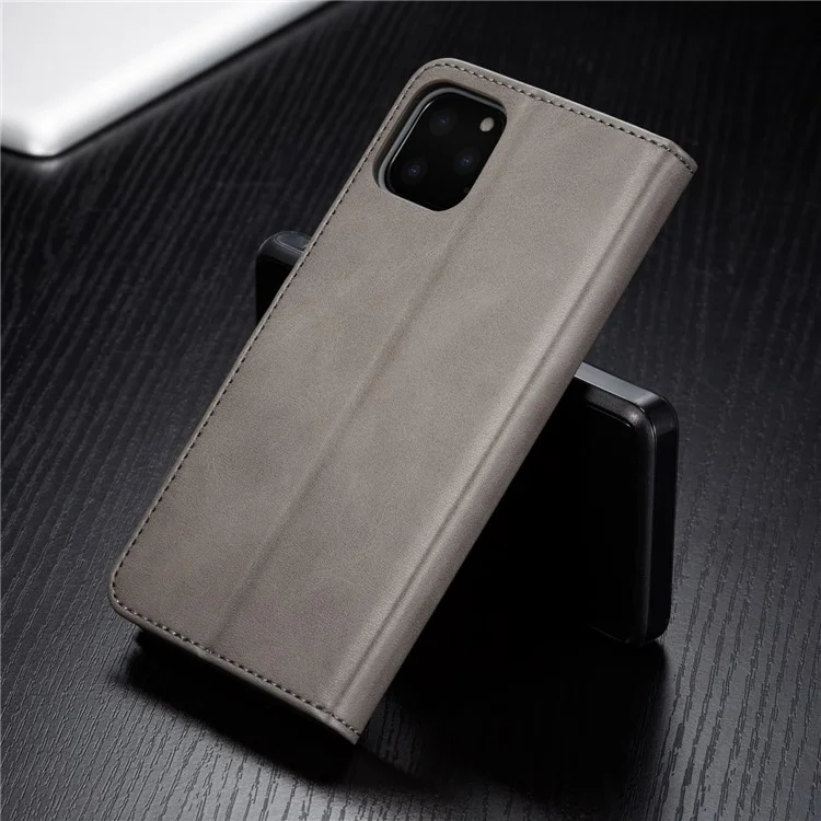 LC.imeeke PU Leather Protective Flip Wallet Case for iPhone 11 Pro Max 6.5-inch (2019) - Grey