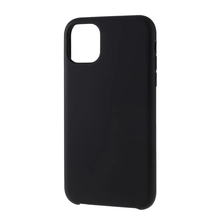 Silky Soft Touch Solid Silicone Phone Shell Cover for iPhone 11 Pro 5.8 inch (2019) - Black