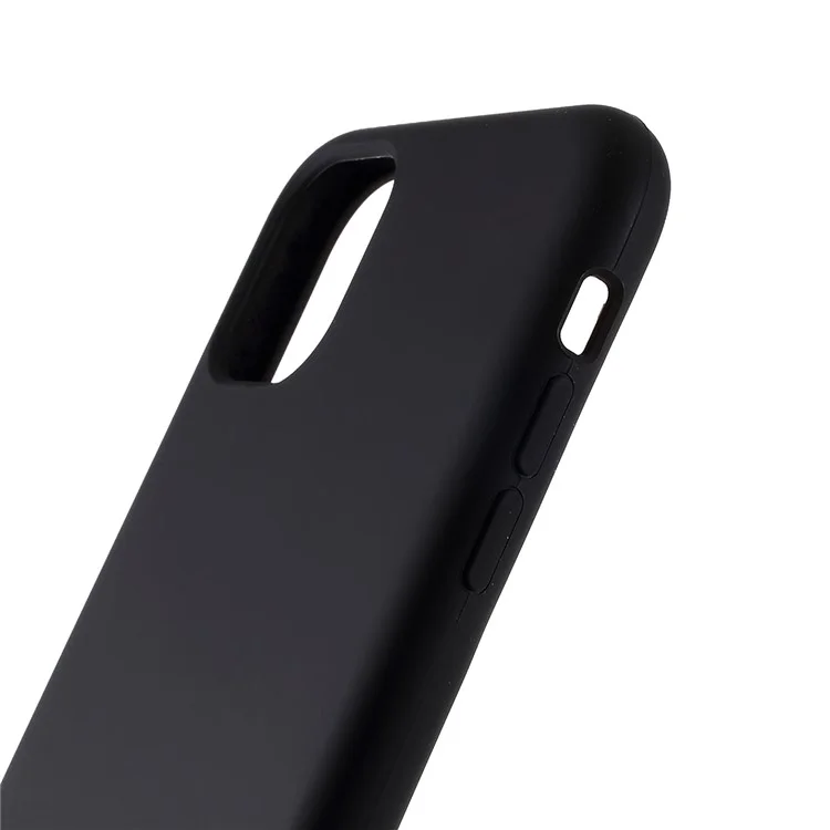 Silky Soft Touch Solid Silicone Phone Shell Cover for iPhone 11 Pro 5.8 inch (2019) - Black