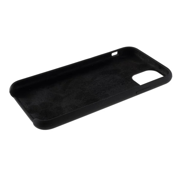 Para Iphone 11 Pro Máximo de 6,5 Polegadas (2019) Solid Silicone Cell Teleple Caple - Preto