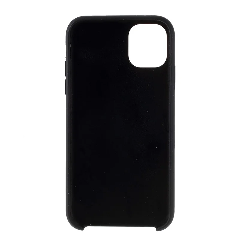 For iPhone 11 6.1 inch (2019) Solid Silicone Cell Phone Cover Casing - Black