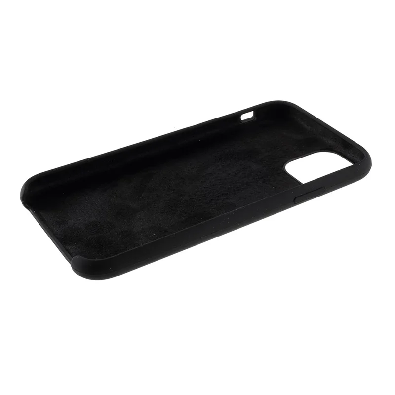 For iPhone 11 6.1 inch (2019) Solid Silicone Cell Phone Cover Casing - Black