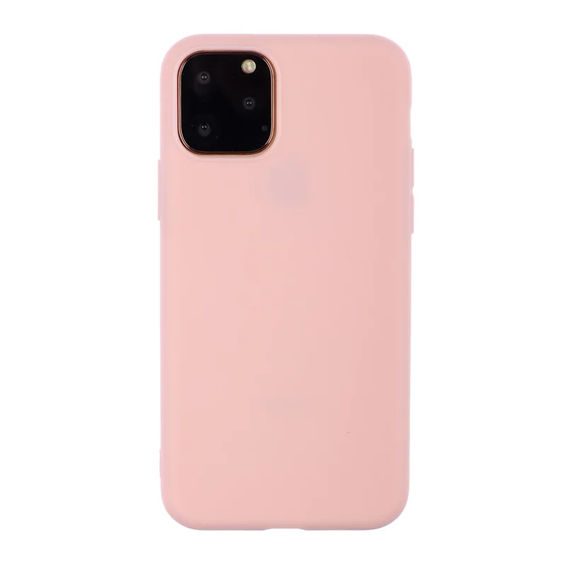 Pure Color Soft TPU Phone Back Case Protective Shell for iPhone 11 6.1 inch - Pink