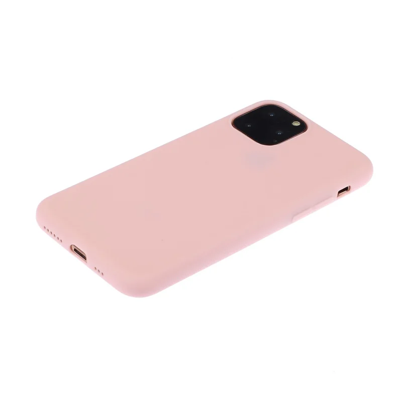 Pure Color Soft TPU Phone Back Case Protective Shell for iPhone 11 6.1 inch - Pink