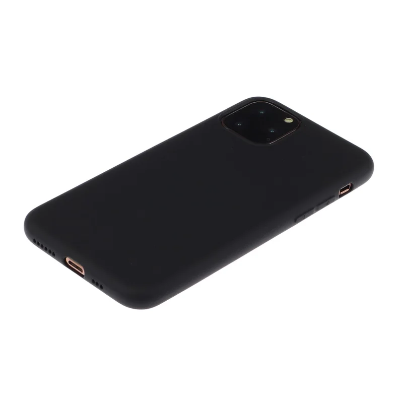 Pure Color Soft TPU Phone Back Protective Case for iPhone 11 Pro 5.8 inch - Black