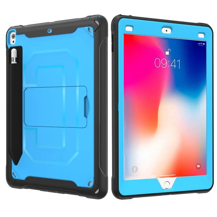 PC + TPU Hybrid Protective Case Con Kickstand Para Ipad Air 10.5 Pulgadas (2019) - Azul