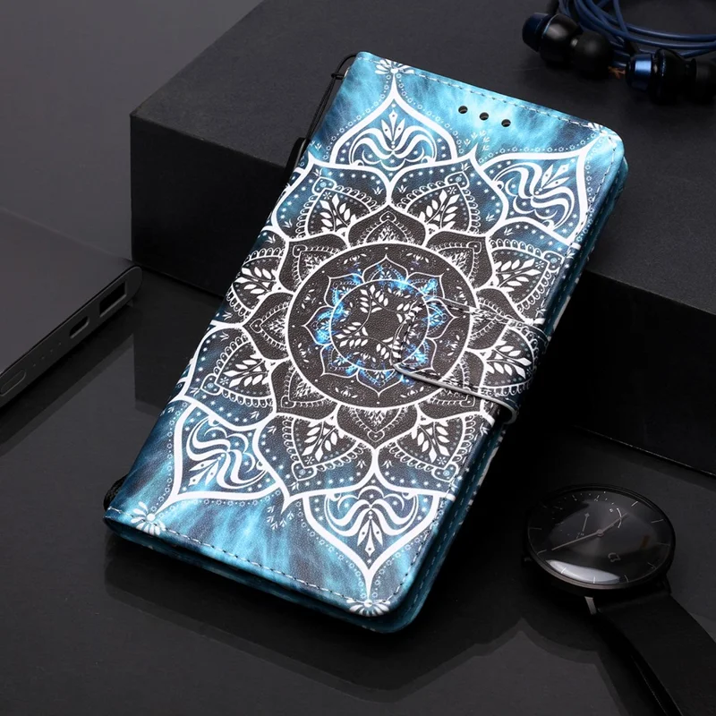 Pattern Printing PU Leather Flip Stand Case for iPhone 11 6.1 inch (2019) - Mandala Flower