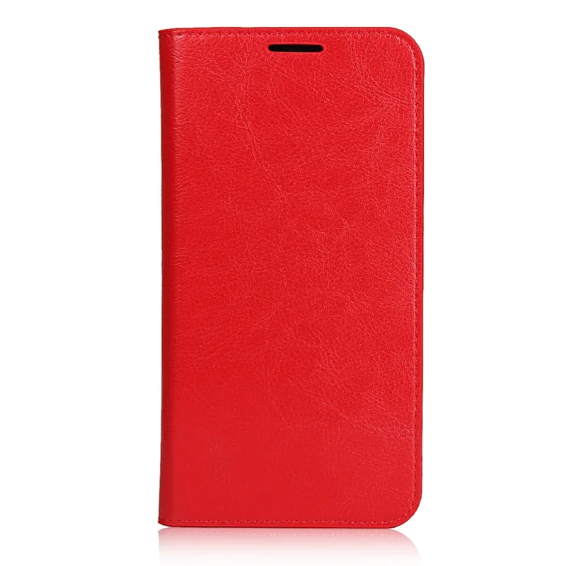 Crazy Horse Genuine Leather Case with Wallet Stand for iPhone 11 Pro Max 6.5 inch - Red