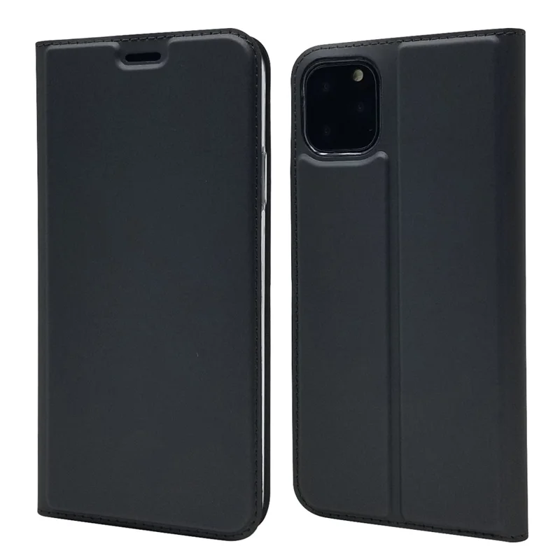 Magnetic Adsorption Leather with Card Slot Case for iPhone 11 Pro 5.8 inch - Black