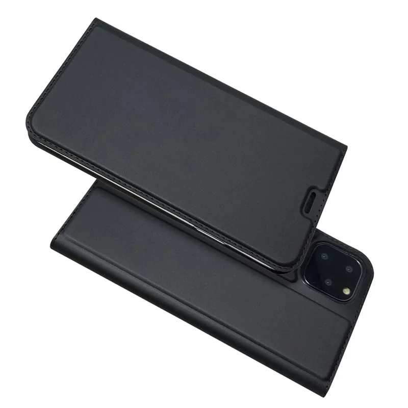 Magnetic Adsorption Leather with Card Slot Case for iPhone 11 Pro 5.8 inch - Black