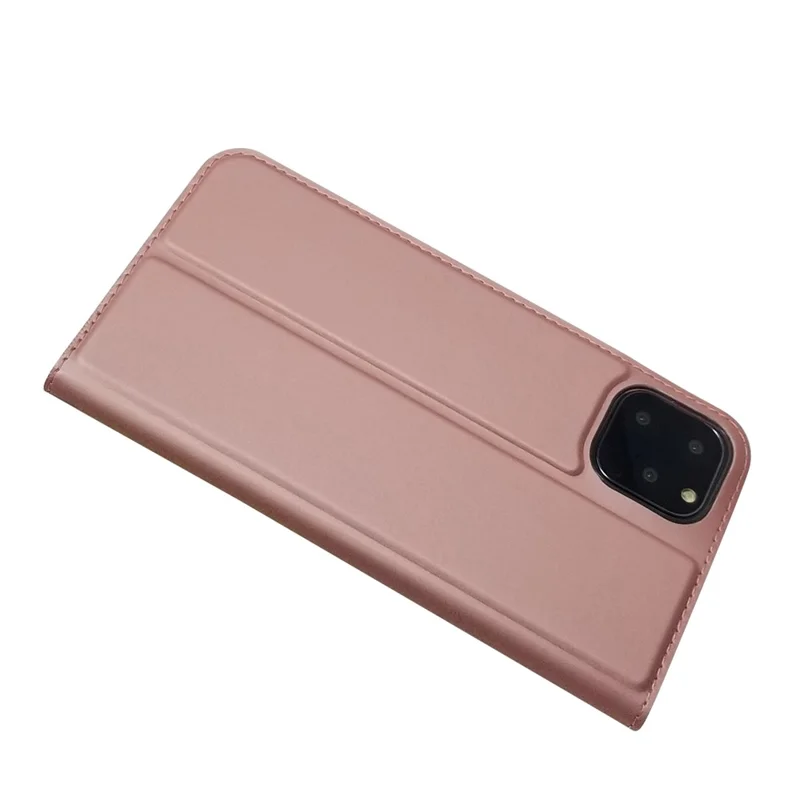 Magnetic Adsorption Leather with Card Slot Case for iPhone 11 Pro 5.8 inch - Rose Gold