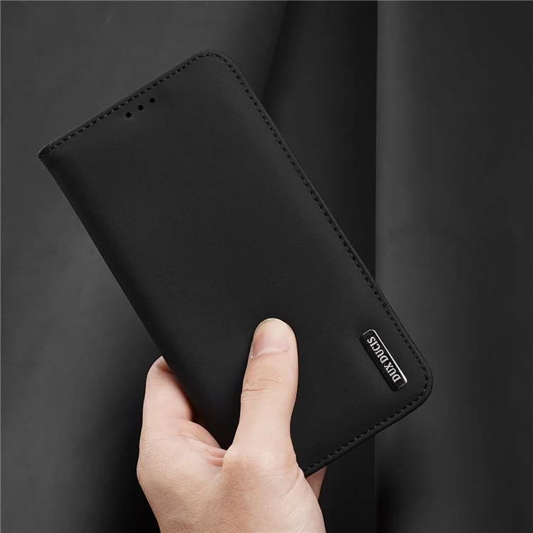 DUX DUCIS Wish Series for iPhone 11 Pro Max 6.5 inch Wallet Stand Functions Genuine Leather Casing - Black