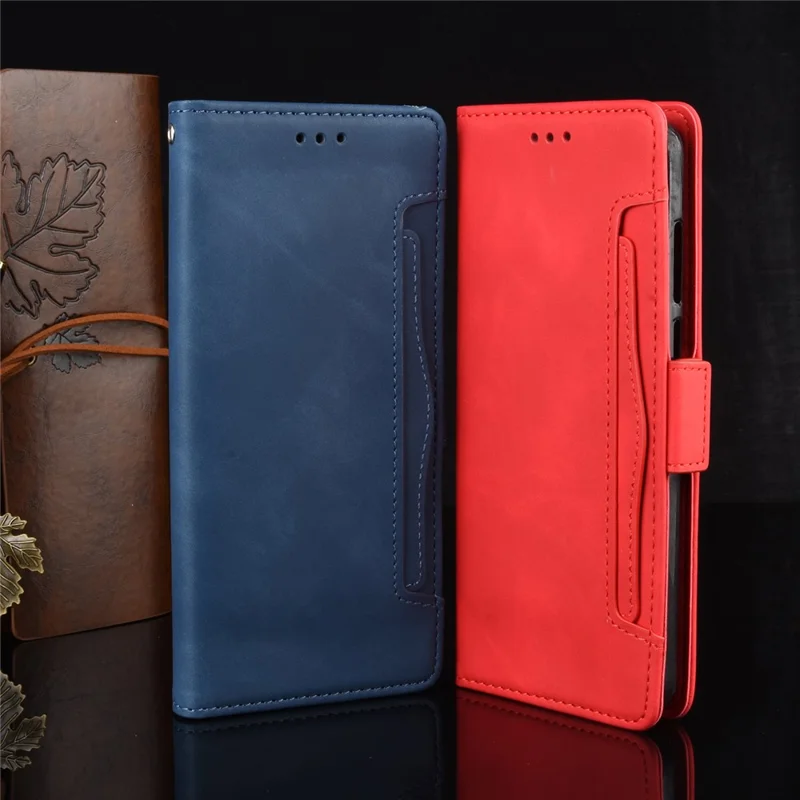 PU Leder -telefonhülle Mit Kartenschlitzen Brieftaschenabdeckung Für Iphone XR 6,1 Zoll - Rot