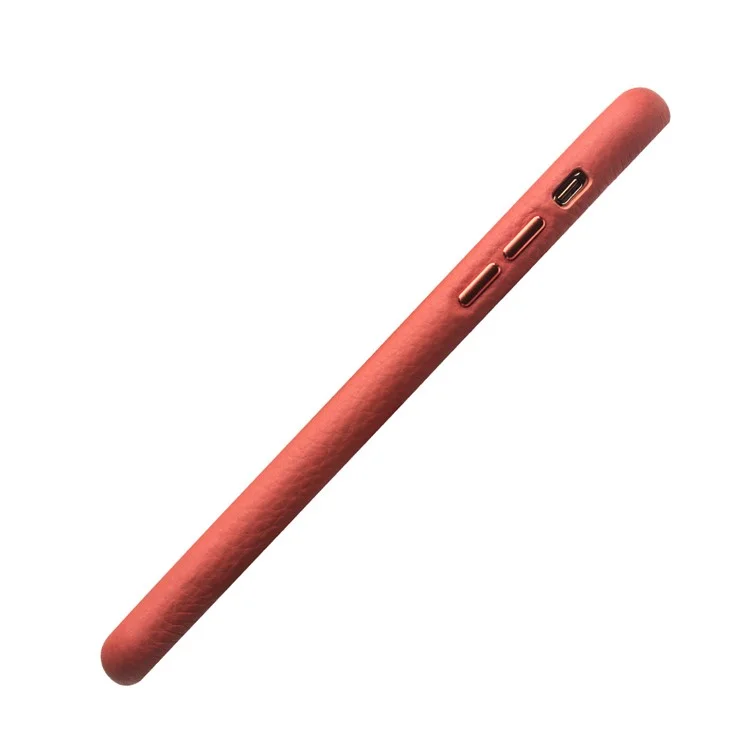 QIALINO Litchi Texture Texture Véritable Case En Cuir Pour IPhone 11 Pro 5,8 Pouces (2019) - Orange