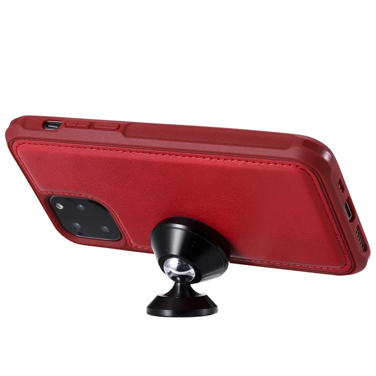 Detachable 2-in-1 TPU + Zipper Wallet Leather Flip Case with Stand Lanyard for iPhone 11 Pro 5.8 inch - Red