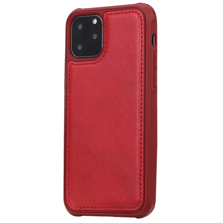 Detachable 2-in-1 TPU + Zipper Wallet Leather Flip Case with Stand Lanyard for iPhone 11 Pro 5.8 inch - Red