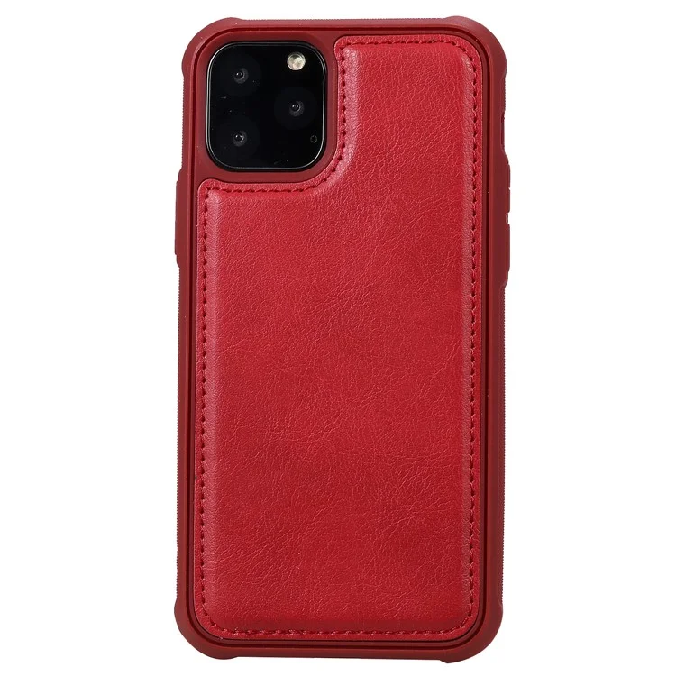 Detachable 2-in-1 TPU + Zipper Wallet Leather Flip Case with Stand Lanyard for iPhone 11 Pro 5.8 inch - Red