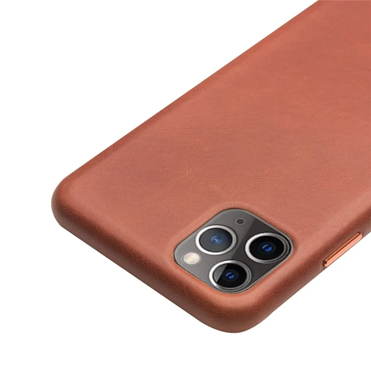 Étui pour iPhone 11 Pro Max 6,5 pouces QIALINO en cuir véritable - Marron