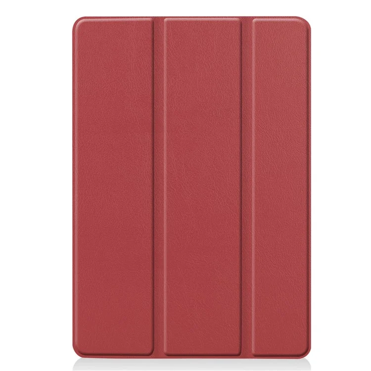 Трехстворчатая подставка-чехол для iPad 10.2 (2021) / (2020) / (2019) из искусственной кожи с защитным смарт-чехлом с автоматическим режимом сна/пробуждения - винно-красный