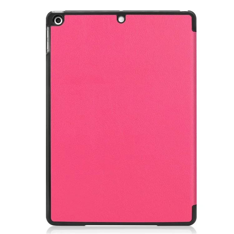 Étui de protection à rabat triplement pliant pour iPad 10.2 (2021) / (2020) / (2019) en cuir PU avec fonction de veille/réveil automatique - Rose