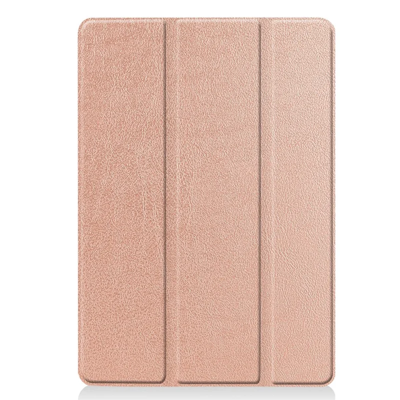 Tri-Fold Stand Tablet Cover for iPad 10.2 (2021) / (2020) / (2019) PU Leather Protective Smart Case with Auto Sleep / Wake - Rose Gold