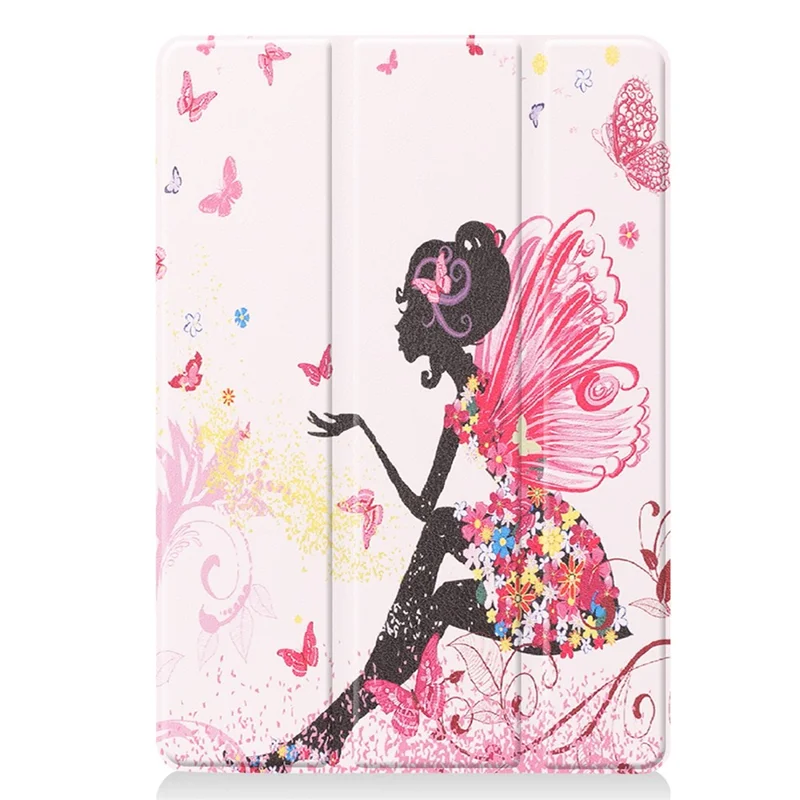 Fashionable Pattern Printing PU Leather Tri-fold Stand Tablet Case for iPad 10.2 (2021)/(2020)/(2019) - Beauty