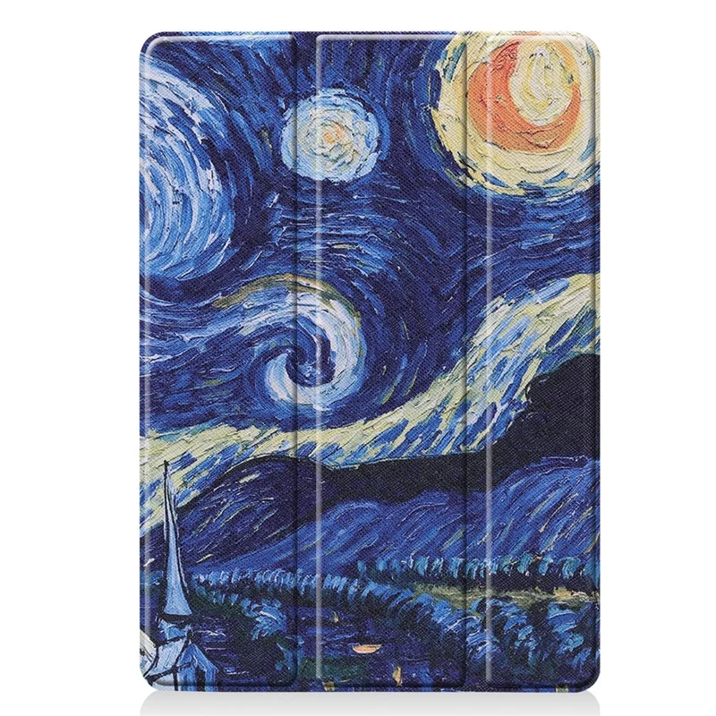 Fashionable Pattern Printing PU Leather Tri-fold Stand Tablet Case for iPad 10.2 (2021)/(2020)/(2019) - Abstract Painting