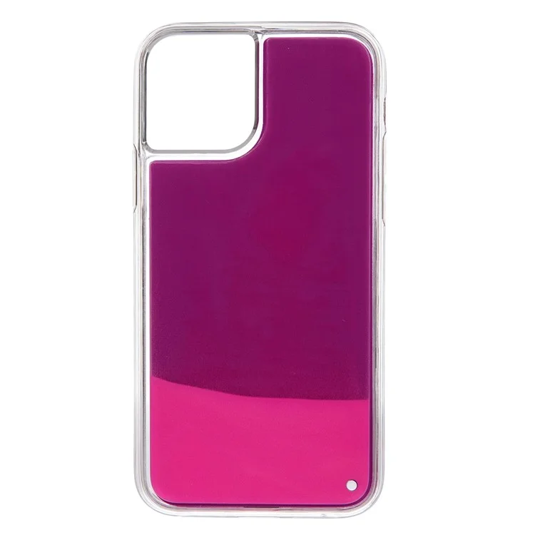 Luminous Dynamic Quicksand Shell Case Phone Cover for iPhone 11 6.1 inch - Purple/Rose