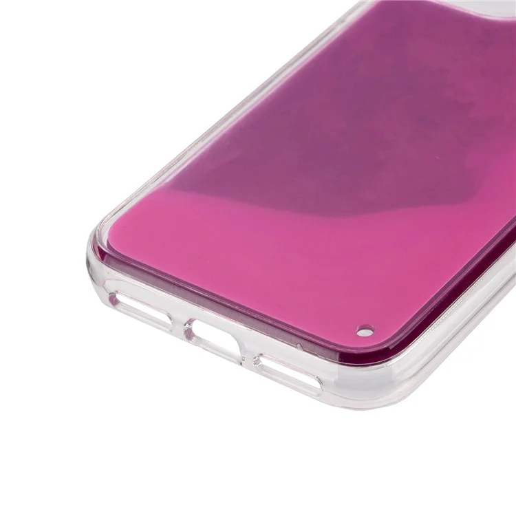Luminous Dynamic Quicksand Shell Case Telefonabdeckung Für Iphone 11 6,1 Zoll - Lila Rose