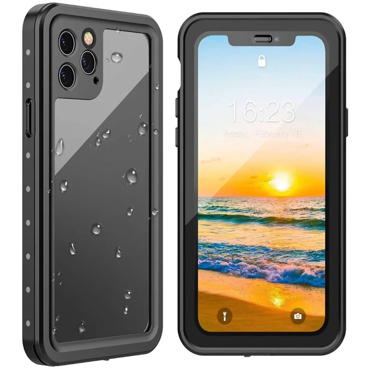 REDPEPPER Dot Series Antipolvere Impermeabile alla Neve IP68 Custodia [Schiena Trasparente] per iPhone 11 Pro Max 6.5 pollici - Bianco