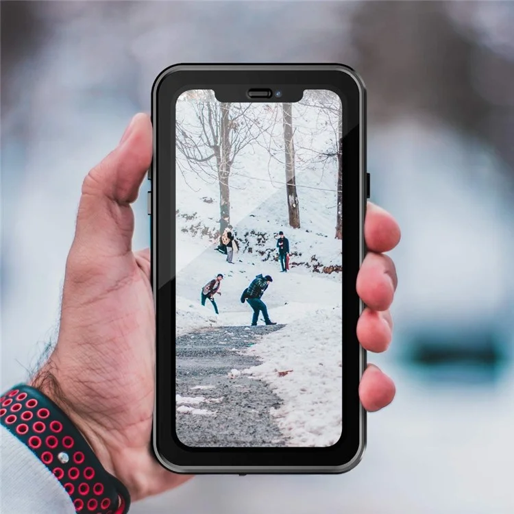 REDPEPPER Dot Series Antipolvere Impermeabile alla Neve IP68 Custodia [Schiena Trasparente] per iPhone 11 Pro Max 6.5 pollici - Bianco
