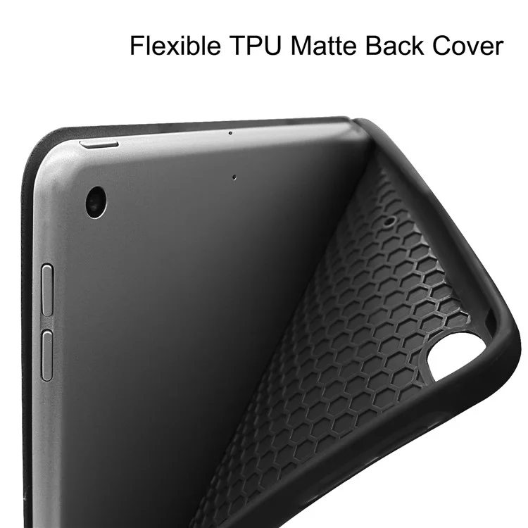 Cover in Pelle per iPad 10.2 (2021) / (2020) / (2019) Custodia Pieghevole con Supporto e Spazio per Penna - Nero
