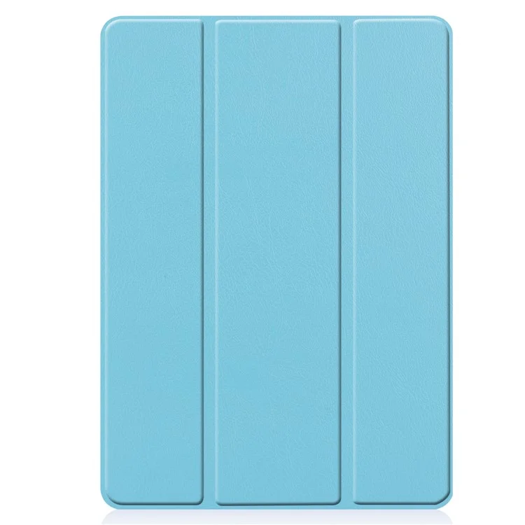Leather Tablet Cover for iPad 10.2 (2021) / (2020) / (2019) Tri-Fold Stand Protection Case with Pen Slot - Baby Blue