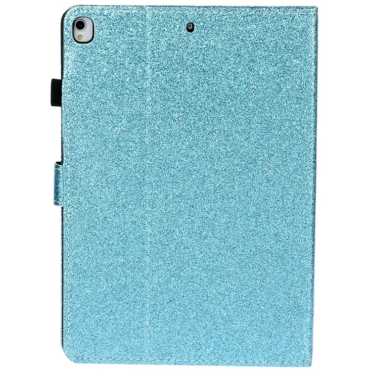 Glitzer Glänzender Glanz Leder Flip Ständer Cover Schutz Tablettenhülle Mit Automatischem Schlaf /wake Für Ipad 10.2 (2021) /(2020) /(2019) - Cyan