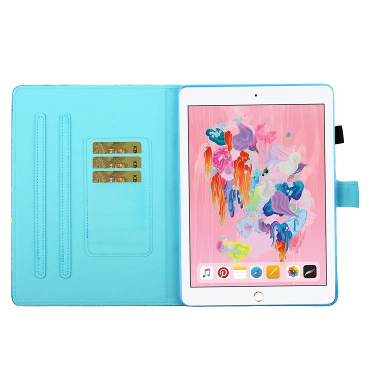 Impressão da Carcaça de Tablet de Couro PU PU Para Ipad 10.2 (2021)/(2020)/(2019) - Elefante