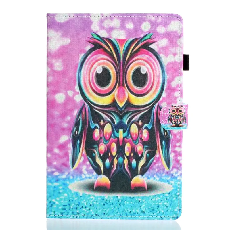 Printing PU Leather Stylish Tablet Casing for iPad 10.2 (2021)/(2020)/(2019) - Owl