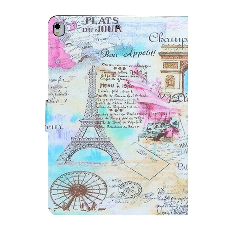 Pattern Printing PU Leather TPU Stand Tablet Casing with Card Slots for iPad 10.2 (2021)/(2020)/(2019) - Iron Tower