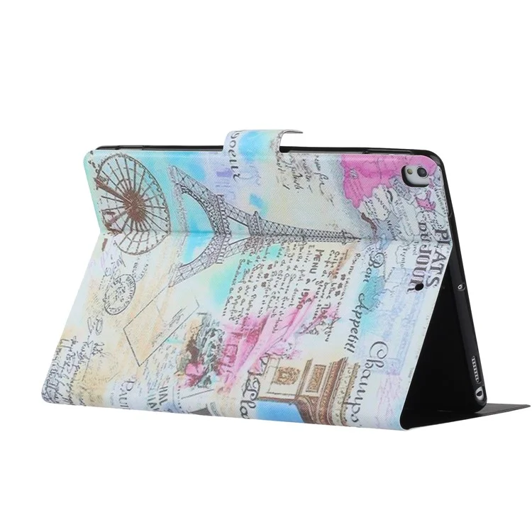 Pattern Printing PU Leather TPU Stand Tablet Casing with Card Slots for iPad 10.2 (2021)/(2020)/(2019) - Iron Tower