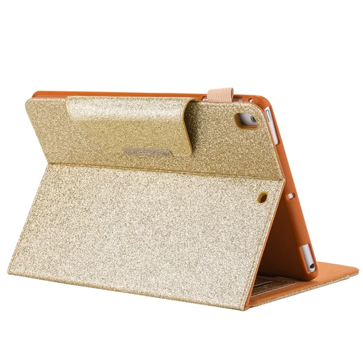 Metallschnalle Blitzpulver Brieftasche Lederständer Für Ipad 10.2 (2021)/(2020)/(2019)/Pro 10,5 Zoll (2017)/Air 10.5 Zoll (2019) - Gold