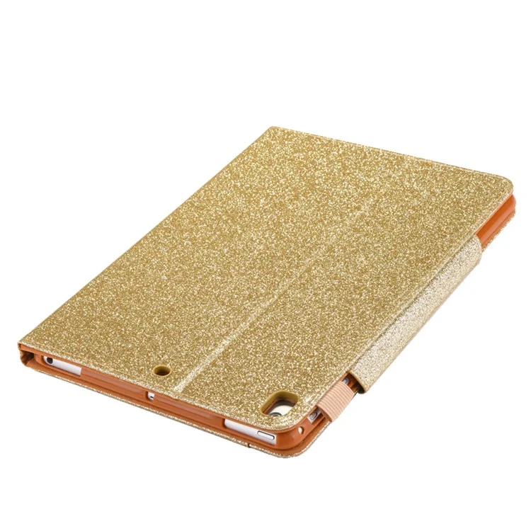 Metallschnalle Blitzpulver Brieftasche Lederständer Für Ipad 10.2 (2021)/(2020)/(2019)/Pro 10,5 Zoll (2017)/Air 10.5 Zoll (2019) - Gold
