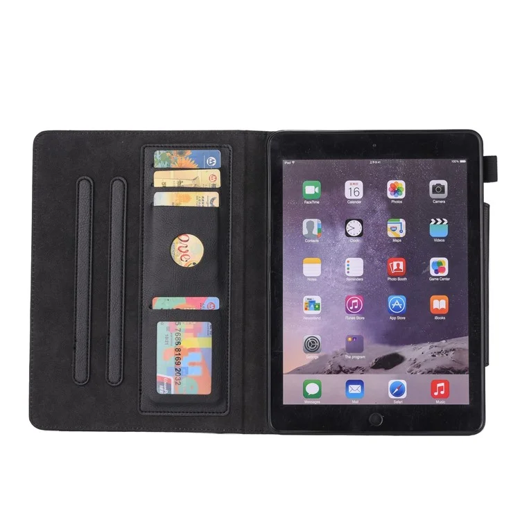 Metal Buckle Wallet Stand Leather Smart Cover with Pen Slot for iPad 10.2 (2021)/(2020)/(2019) - Black